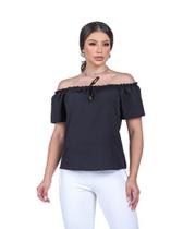 Blusa Feminina Ombro a Ombro no Tecido Sedinha