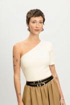 Blusa feminina ombro único Essendi -Branco Blusa feminina ombro único Essendi -Branco