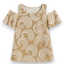 Blusa Feminina Ombro Vazado Plus Size Evangélica Tecido Duna Blusa Feminina Ombro Vazado Plus Size Evangélica Tecido Duna