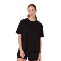 Blusa Feminina Oversized Manga Curta Em Malha De Algodão - hering