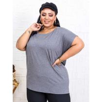 Blusa Feminina Oversized Plus Size T-Shirt Viscolycra Moda Feminina Oversized Diversas Cores