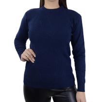 Blusa Feminina Pellini Tricot Azul Marinho - 883 Blusa Feminina Pellini Tricot Azul Marinho - 883