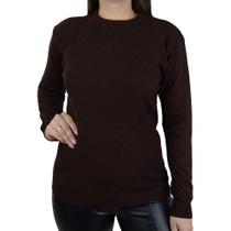 Blusa Feminina Pellini Tricot Marrom Escuro - 883