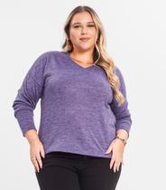 Blusa Feminina Plus Infinita Cor Roxo Blusa Feminina Plus Infinita Cor Roxo