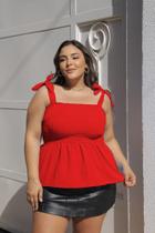 Blusa Feminina Plus Size Alcinha Regata Batinha Ajustável Moda Blogueira