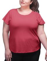 Blusa Feminina Plus Size Algodão Vermelho bfp2