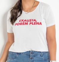 Blusa Feminina Plus Size com Estampa Frontal Marguerite