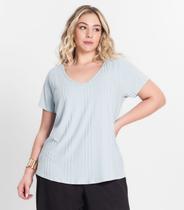 Blusa Feminina Plus Size da Infinita Cor Azul