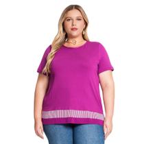 Blusa Feminina Plus Size Em Viscose Secret Glam