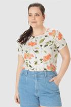 Blusa Feminina Plus Size Estampa Floral em Viscose Stretch da Malwee - Conforto e Estilo