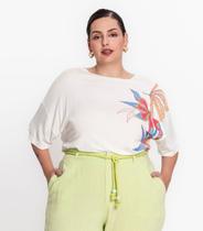 Blusa Feminina Plus Size Florida Secret Glam Bege