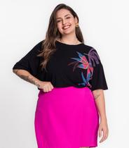 Blusa Feminina Plus Size Florida Secret Glam Preto