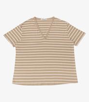 Blusa Feminina Plus Size Gola V Secret Glam Marrom