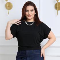 Blusa Feminina Plus Size Lisa Manga Princesa Elegante