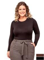 Blusa Feminina Plus Size Malha Flamê