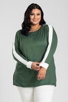 Blusa Feminina Plus Size Malha Suede Mangas Morcego - Serena