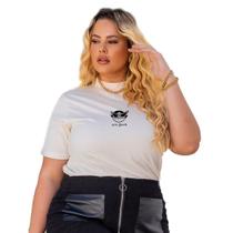 Blusa Feminina Plus Size Manga Curta Camiseta Feminina De Algodão Premiun Estampada Tamanho Extra Blusa Feminina Plus Size Manga Curta Camiseta Feminina De Algodão Premiun Estampada Tamanho Extra