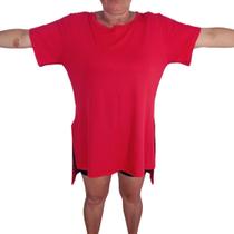 Blusa Feminina Plus Size Manga Curta Tapa Bumbum em Viscose e Elastano - Conforto e Estilo