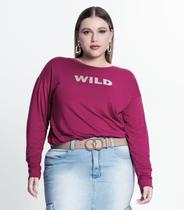Blusa Feminina Plus Size Manga Longa Moderna Blusa Feminina Plus Size Manga Longa Moderna