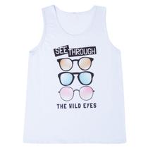 Blusa Feminina Plus Size Regata em Poliéster Estampada Blusa Feminina Plus Size Regata em Poliéster Estampada