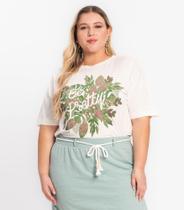 Blusa Feminina Plus Size Secret Glam Bege