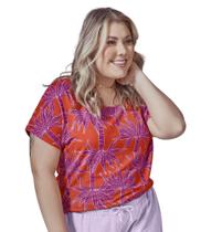 Blusa Feminina Plus Size Secret Glam Laranja