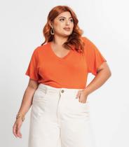 Blusa Feminina Plus Size Secret Glam Laranja