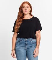 Blusa Feminina Plus Size Secret Glam Preto