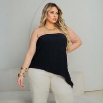 Blusa Feminina Plus Size sem alça Leve E Fresquinha Blusa Feminina Plus Size sem alça Leve E Fresquinha