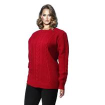 Blusa Feminina Plus Size Tam Grande Lã Tricot De Frio 241A