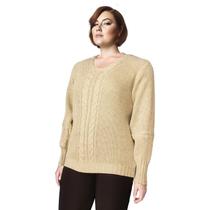 Blusa Feminina Plus Size Tam Grande Lã Tricot De Frio 384