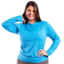 Blusa Feminina Plus Size Térmica Poliamida De Proteção Solar