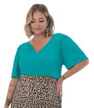 Blusa Feminina Plus Size Transpassada Secret