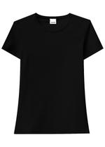 Blusa Feminina Preta Básica com Manga Adulto Malwee