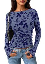 Blusa Feminina PRETTYGARDEN de Manga Longa com Estampa Floral em Tela - P
