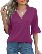 Blusa feminina Rapbin, tamanho grande, camisetas elegantes com decote em V