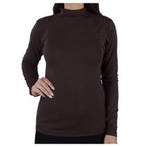 Blusa Feminina Real Malhas ML Viscolycra Marrom - 2348