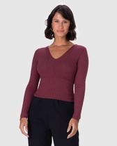 Blusa Feminina Recorte Franzido Lateral Em Malha Canelada De Viscose Blusa Feminina Recorte Franzido Lateral Em Malha Canelada De Viscose