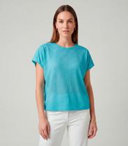 Blusa Feminina Recorte Na Costa Infinita Cor Azul