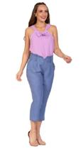 Blusa Feminina Regata Amarração Laço