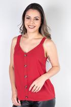 Blusa feminina regata botões 51144 Blusa feminina regata botões 51144