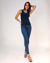 Blusa Feminina Regata Canelada Consciência jeans