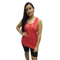 Blusa Feminina Regata Renda