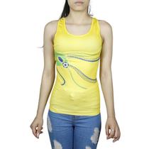 Blusa Feminina Regata Seleção Brasileira Copa Conforto Moda