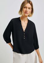 Blusa Feminina Reta Manga Bufante Flamê - Hering Blusa Feminina Reta Manga Bufante Flamê - Hering