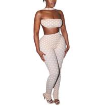 Blusa feminina retrô sem mangas Outfit YOUFE com calça Blusa feminina retrô sem mangas Outfit YOUFE com calça