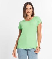 Blusa Feminina Ribana Canelada Básica Rovitex Verde