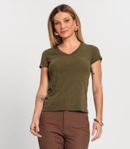 Blusa Feminina Ribana de Linho Kohmar Verde