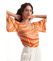 Blusa Feminina Riscas Endless Laranja