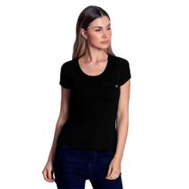 Blusa Feminina Rovitex Básica Lisa Detalhe No Bolso